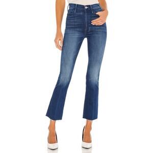 MOTHER Blue Flare Wide Leg Jeans High-Rise